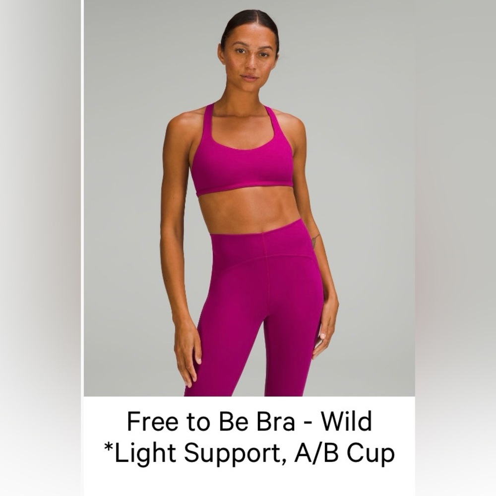 Lululemon Free To Be Bra - Purple size 10